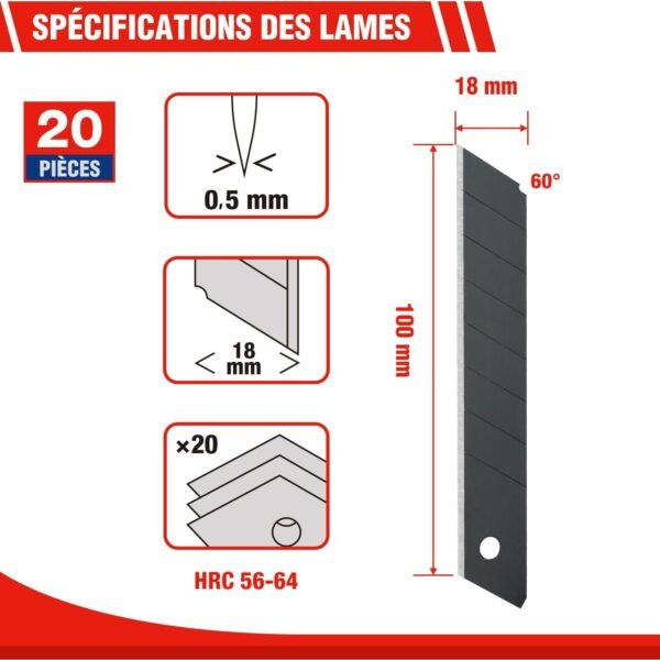 Lames de Recharge Cutter - Lot de 20