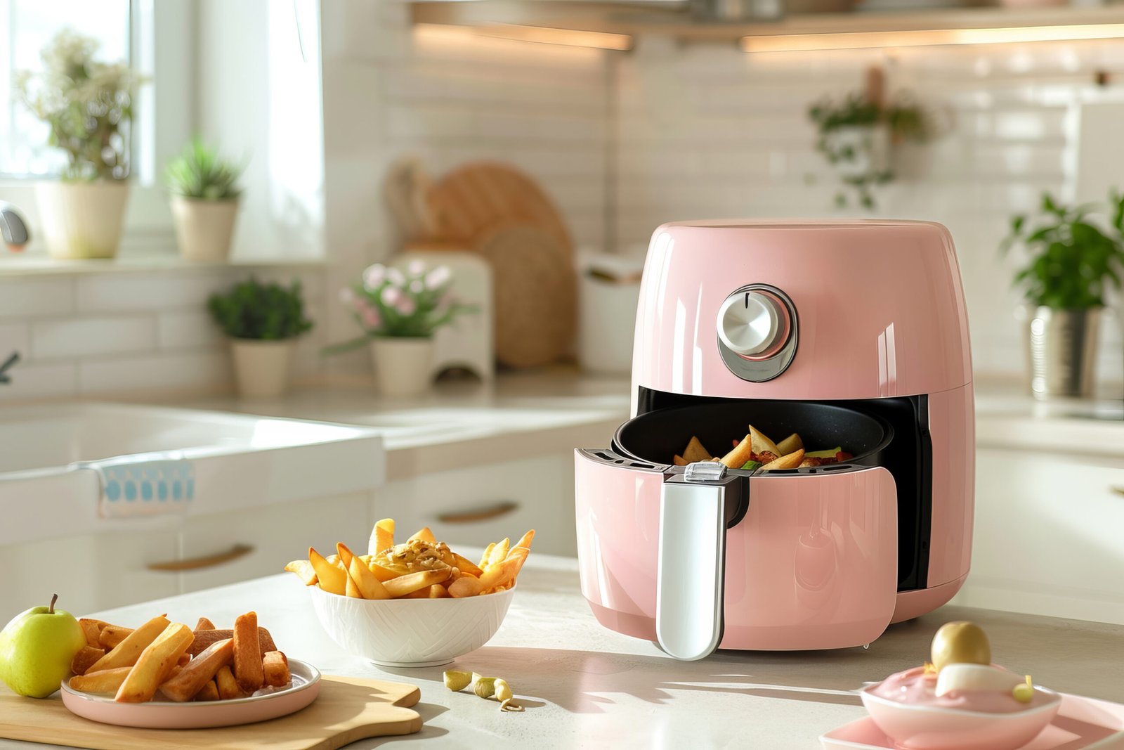 view-modern-hot-air-fryer-with-cooked-food Air Fryer - Image 1